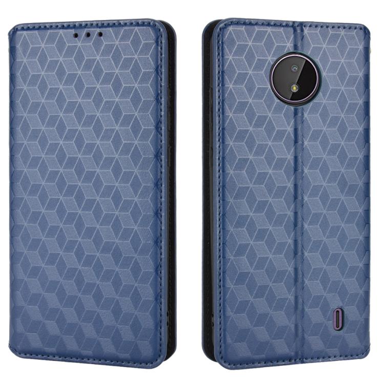 For Nokia C10 / Nokia C20 Cubic Grid Texture Flip Leather Phone Case
