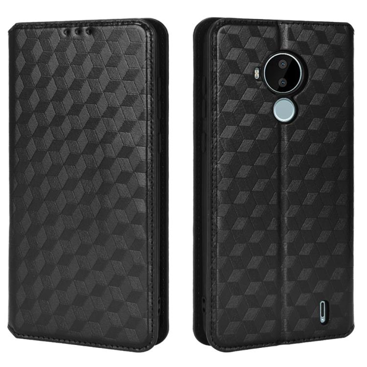 For Nokia C30 Cubic Grid Texture Flip Leather Phone Case