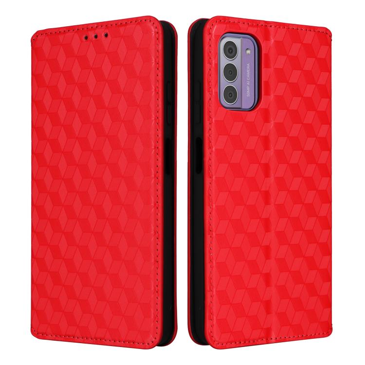 For Nokia C300 Cubic Grid Texture Flip Leather Phone Case