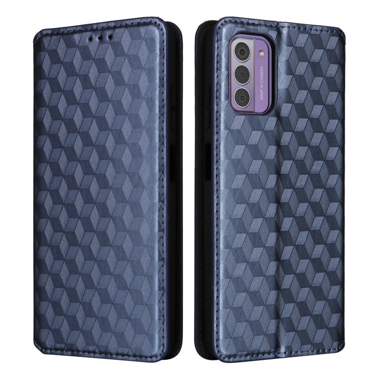 For Nokia C300 Cubic Grid Texture Flip Leather Phone Case