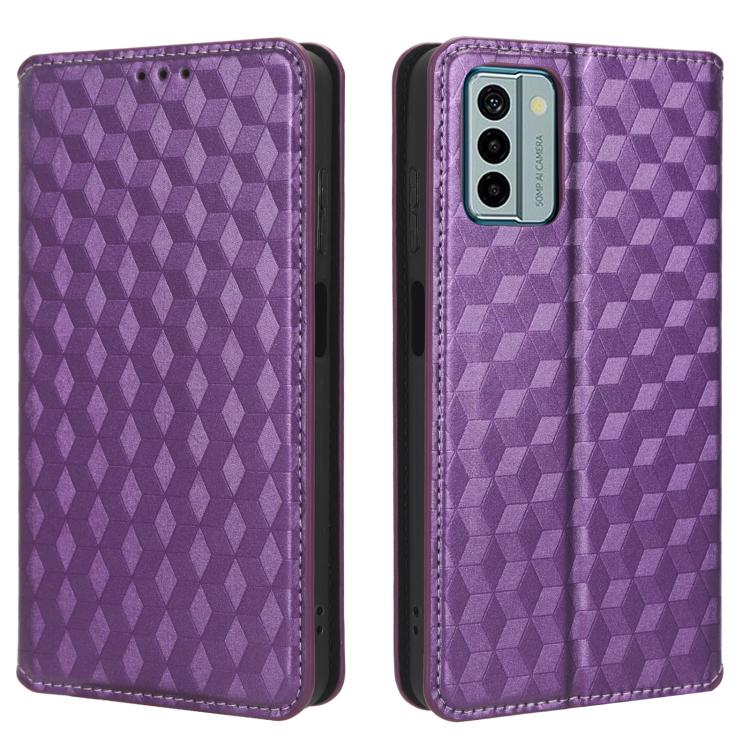 For Nokia G22 Cubic Grid Texture Flip Leather Phone Case