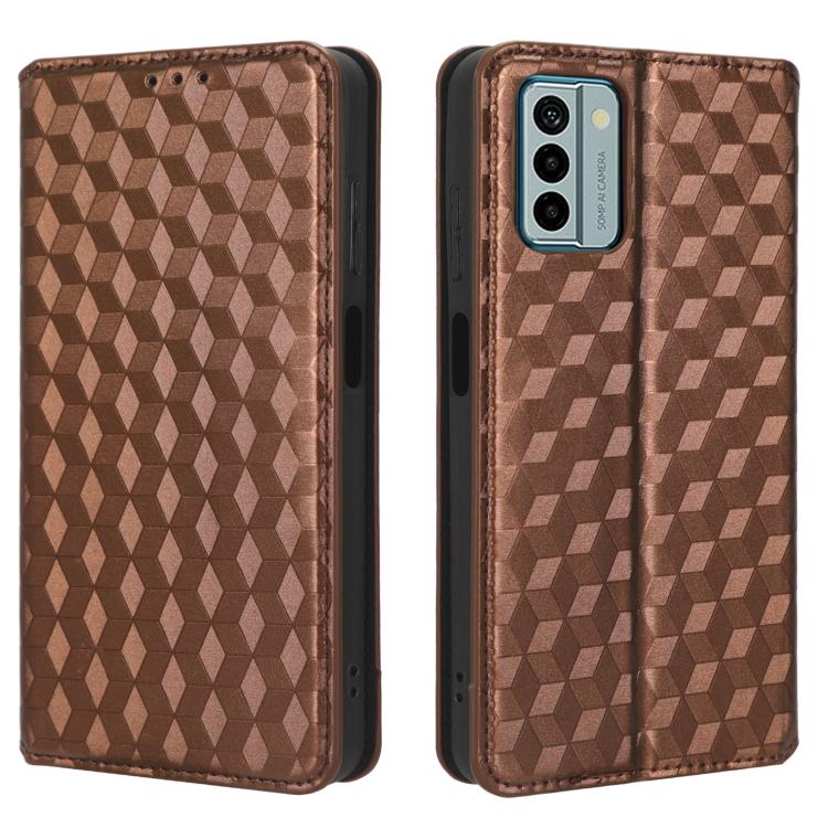 For Nokia G22 Cubic Grid Texture Flip Leather Phone Case