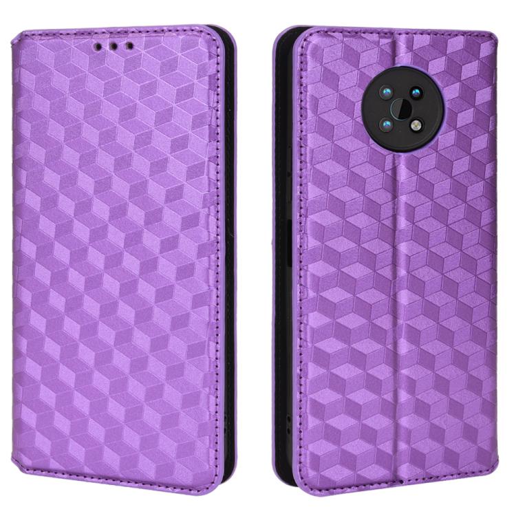 For Nokia G50 Cubic Grid Texture Flip Leather Phone Case