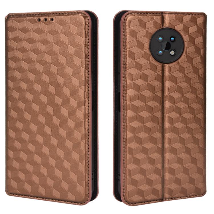 For Nokia G50 Cubic Grid Texture Flip Leather Phone Case