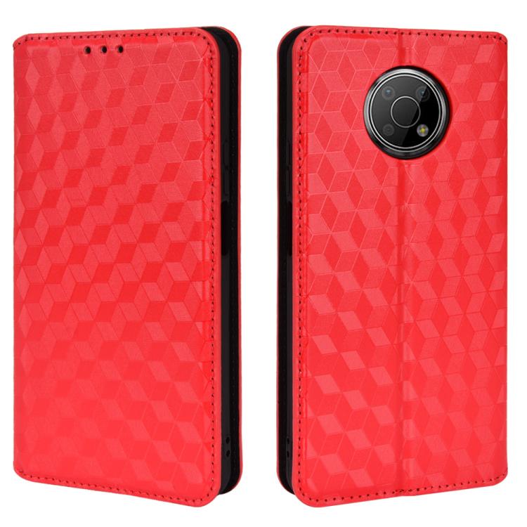 For Nokia G300 Cubic Grid Texture Flip Leather Phone Case