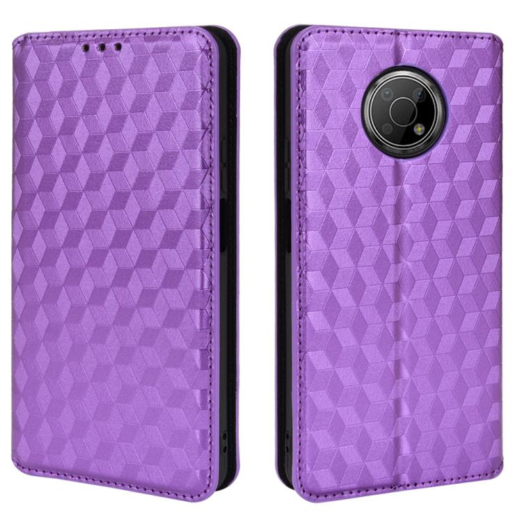 For Nokia G300 Cubic Grid Texture Flip Leather Phone Case