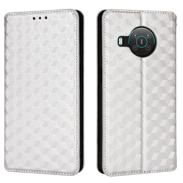 For Nokia X10 / X20 / X100 Cubic Grid Texture Flip Leather Phone Case