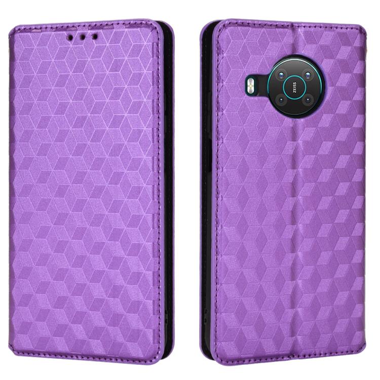For Nokia X10 / X20 / X100 Cubic Grid Texture Flip Leather Phone Case