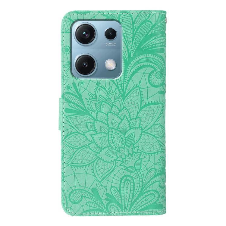 For Redmi Note 14S 4G Global Lace Flower Embossing Flip Leather Phone Case