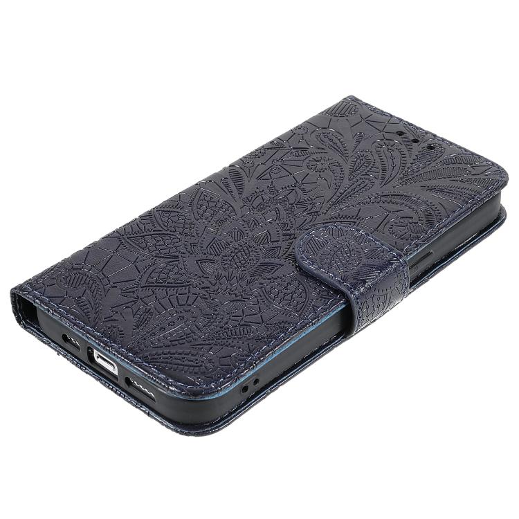 For Redmi Note 14S 4G Global Lace Flower Embossing Flip Leather Phone Case