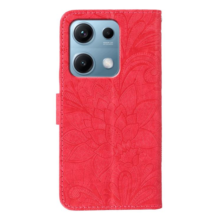 For Redmi Note 14S 4G Global Lace Flower Embossing Flip Leather Phone Case