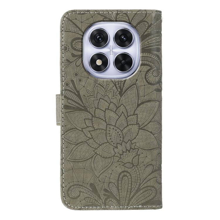 For Redmi Note 14 Pro 4G Global Lace Flower Embossing Flip Leather Phone Case