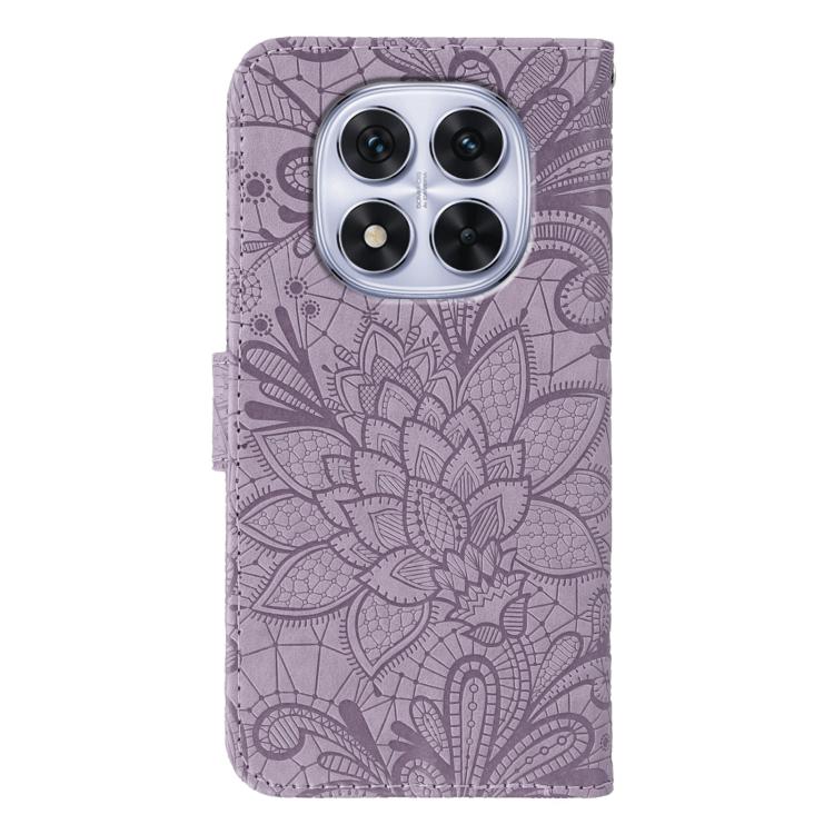 For Redmi Note 14 Pro 4G Global Lace Flower Embossing Flip Leather Phone Case