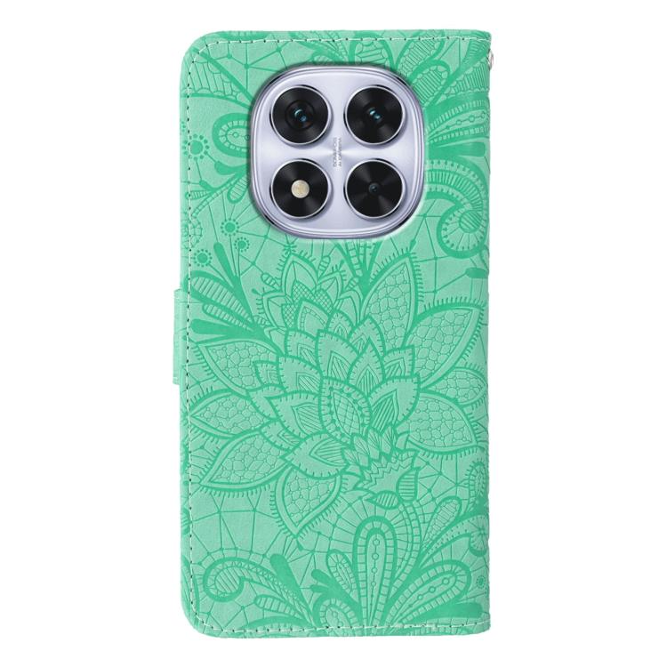 For Redmi Note 14 Pro 4G Global Lace Flower Embossing Flip Leather Phone Case