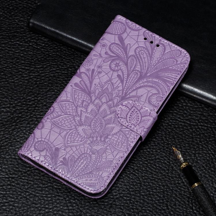 For Redmi Note 14 4G 163.25mm Global Lace Flower Embossing Flip Leather Phone Case