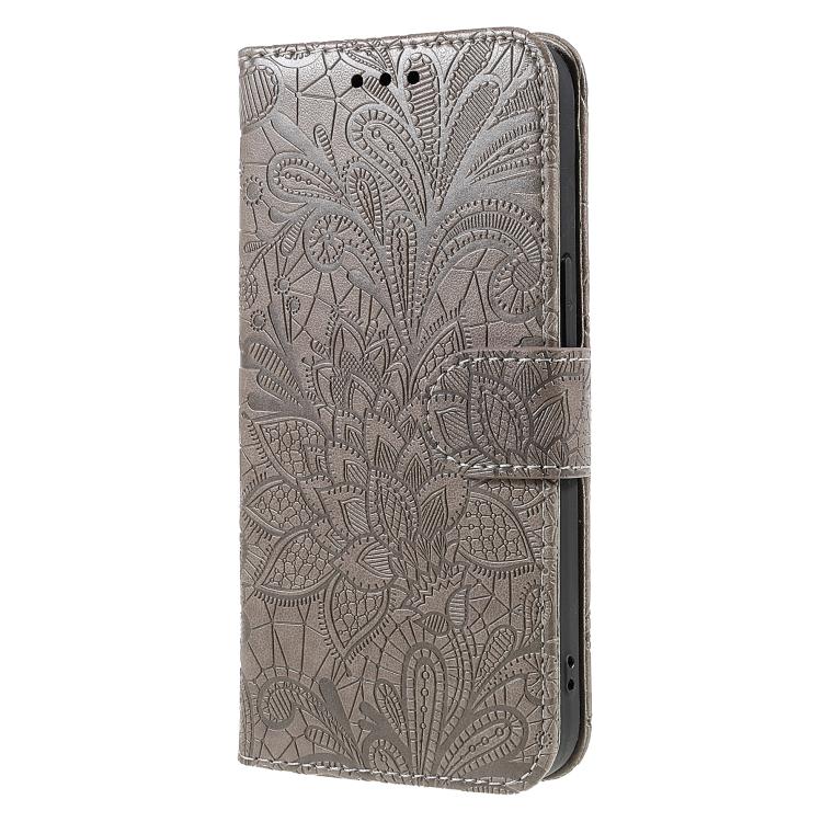 For Redmi Note 14 4G 164.84mm EU Lace Flower Embossing Flip Leather Phone Case