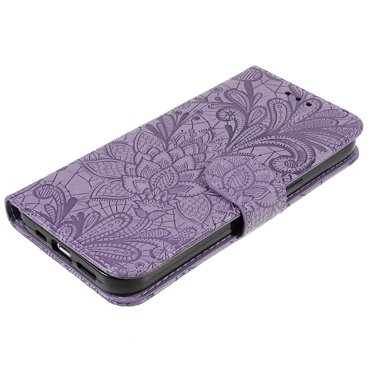 For Redmi Note 14 5G Global Lace Flower Embossing Flip Leather Phone Case