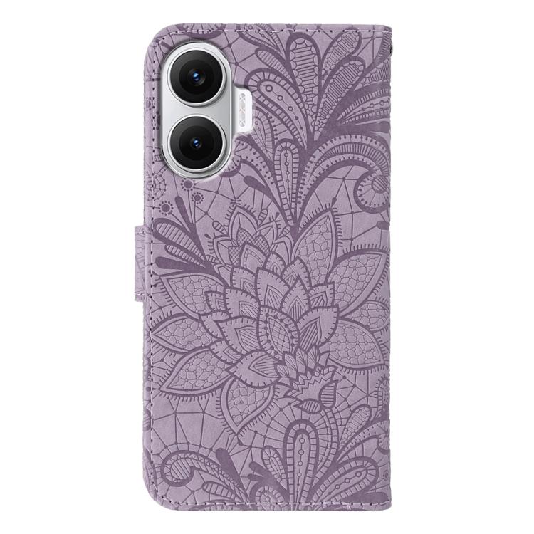 For Redmi Turbo 4 Pro 5G / Poco F7 Lace Flower Embossing Flip Leather Phone Case
