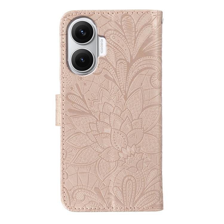 For Redmi Turbo 4 Pro 5G / Poco F7 Lace Flower Embossing Flip Leather Phone Case