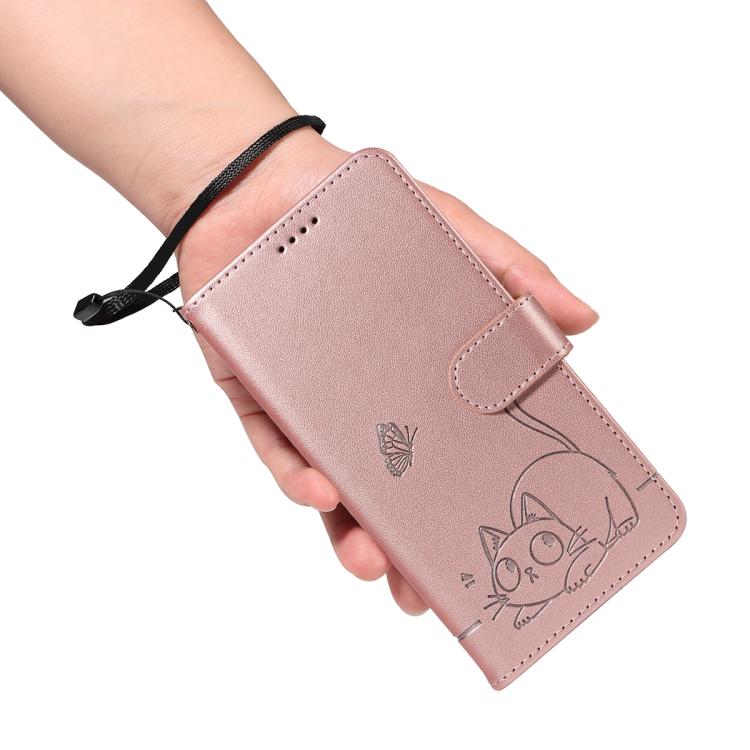 For Xiaomi 15T Pro 5G Adorable Cat Embossed Pattern Flip Leather Phone Case