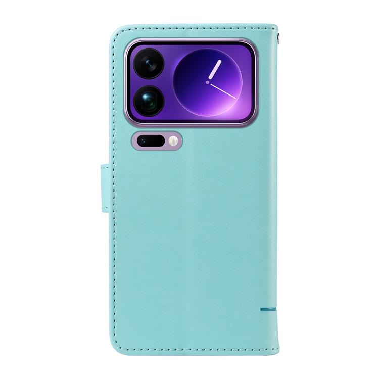 For Xiaomi 17 Pro Max Adorable Cat Embossed Pattern Flip Leather Phone Case