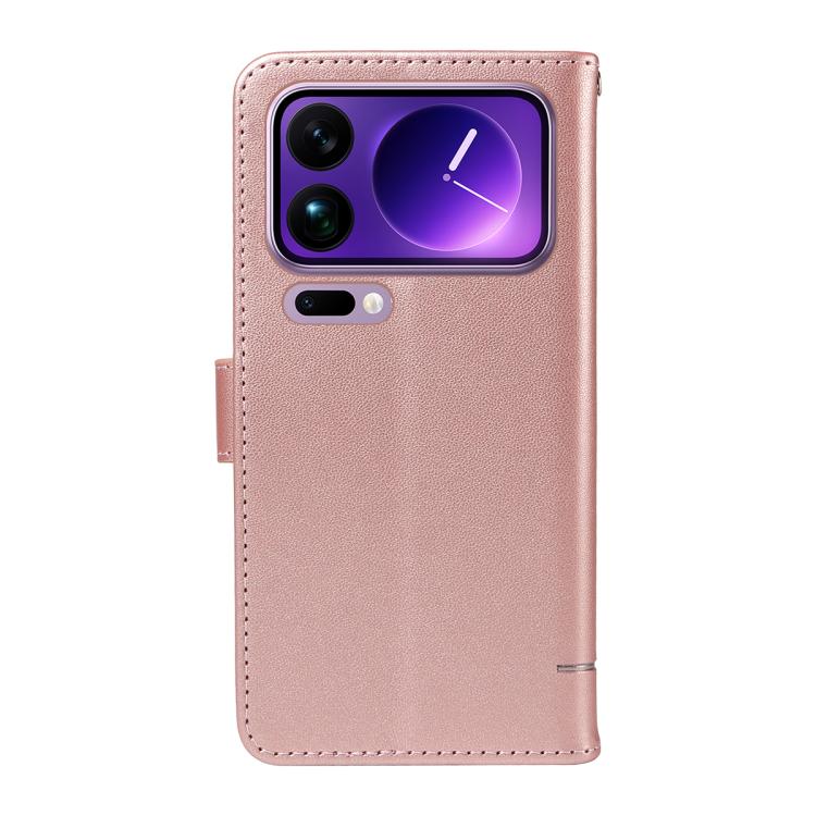 For Xiaomi 17 Pro Max Adorable Cat Embossed Pattern Flip Leather Phone Case
