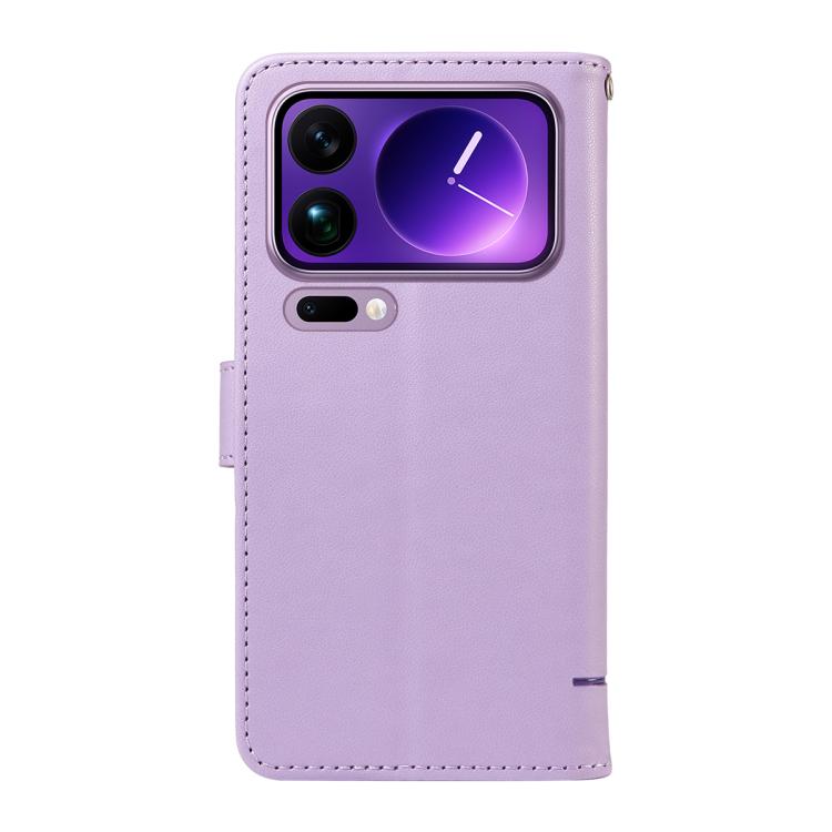 For Xiaomi 17 Pro Max Adorable Cat Embossed Pattern Flip Leather Phone Case