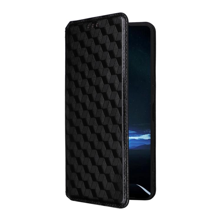 For Sony Xperia 1 VIII Cubic Grid Texture Flip Leather Phone Case