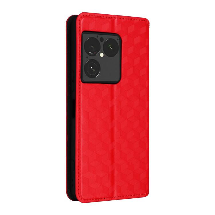 For Sony Xperia 1 VIII Cubic Grid Texture Flip Leather Phone Case