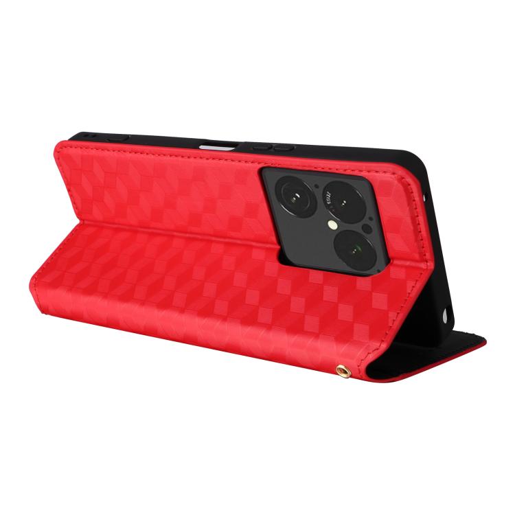 For Sony Xperia 1 VIII Cubic Grid Texture Flip Leather Phone Case
