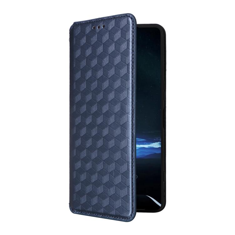 For Sony Xperia 1 VIII Cubic Grid Texture Flip Leather Phone Case