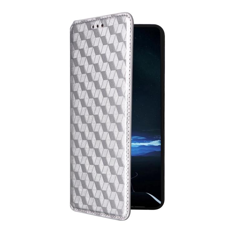 For Sony Xperia 1 VIII Cubic Grid Texture Flip Leather Phone Case