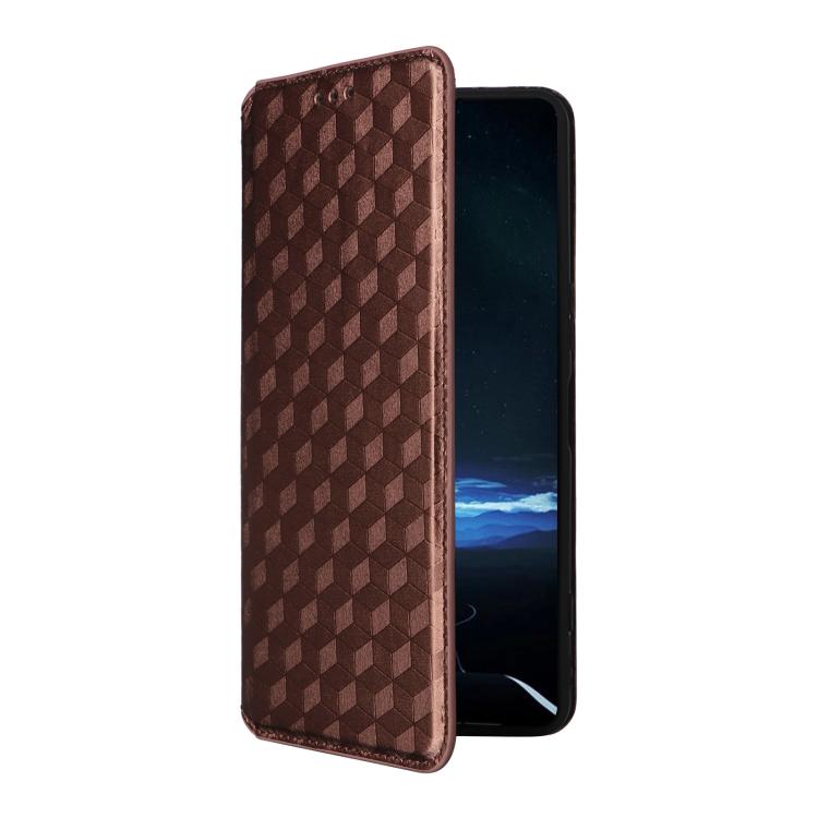 For Sony Xperia 1 VIII Cubic Grid Texture Flip Leather Phone Case