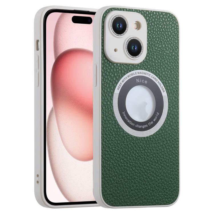 For iPhone 15 Plus Glitter Lens MagSafe Magnetic Phone Case