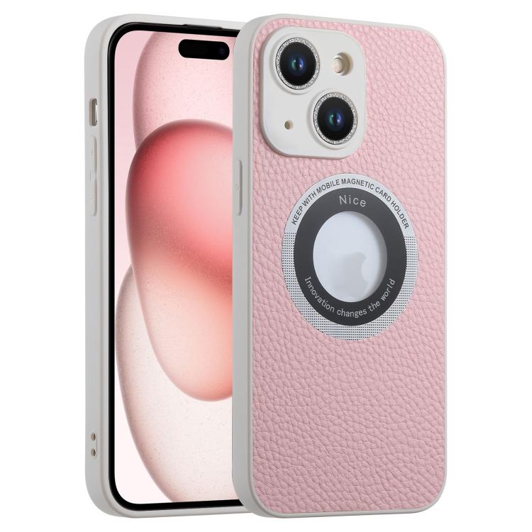 For iPhone 15 Plus Glitter Lens MagSafe Magnetic Phone Case