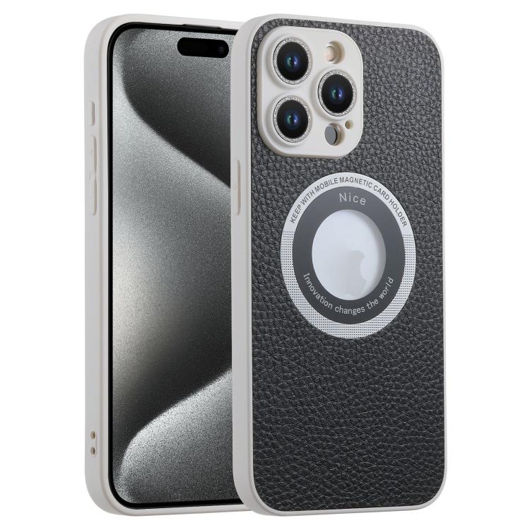 For iPhone 15 Pro Max Glitter Lens MagSafe Magnetic Phone Case