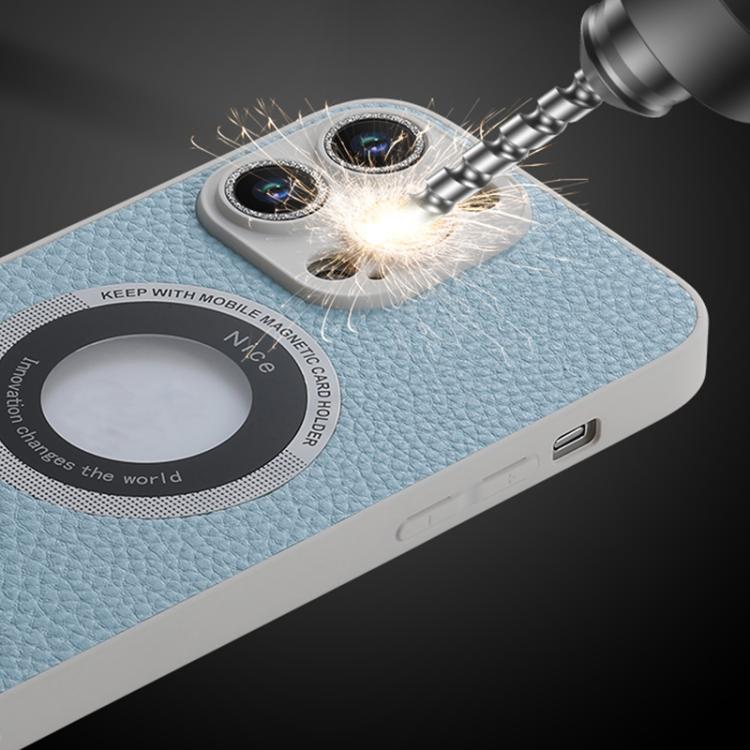 For iPhone 15 Plus Glitter Lens MagSafe Magnetic Phone Case