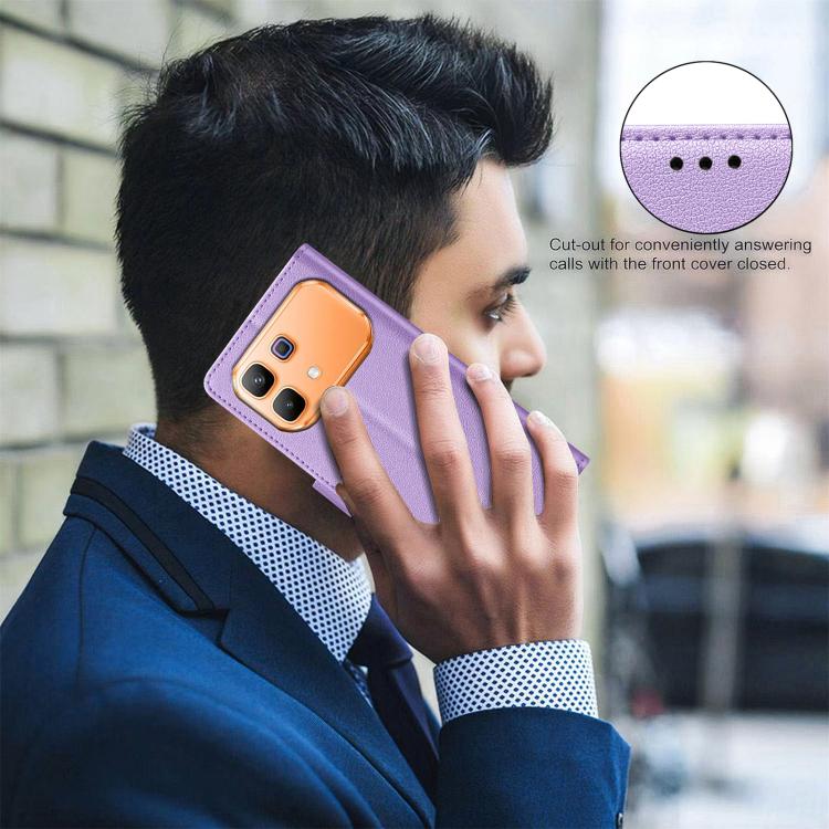 For Infinix Note 60 5G/60 Pro 5G Litchi Texture RFID Anti-theft Leather Phone Case