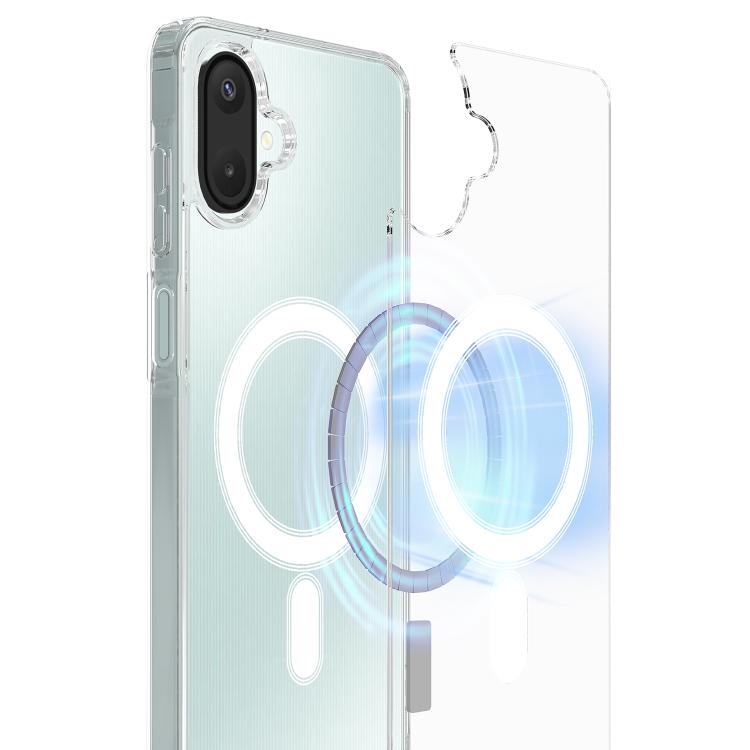 For Samsung Galaxy A07 / M17e / F07e MagSafe Magnetic Acrylic TPU Phone Case - Transparent