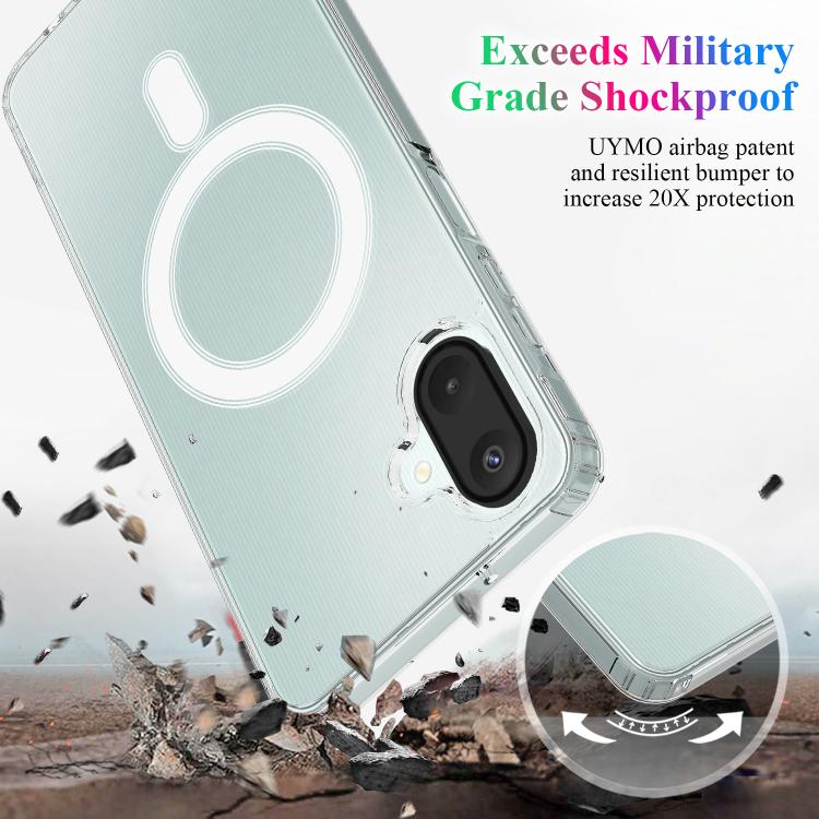 For Samsung Galaxy A06 5G / 4G MagSafe Magnetic Acrylic TPU Phone Case - Transparent