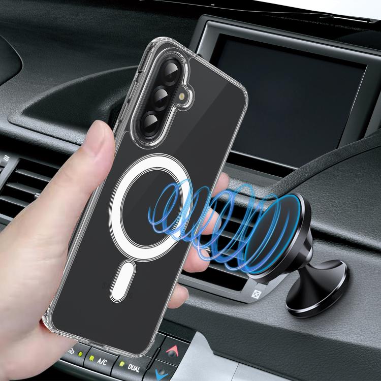 For Samsung Galaxy A25 5G MagSafe Magnetic Acrylic TPU Phone Case - Transparent