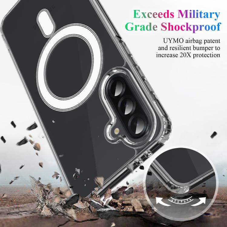 For Samsung Galaxy A25 5G MagSafe Magnetic Acrylic TPU Phone Case - Transparent