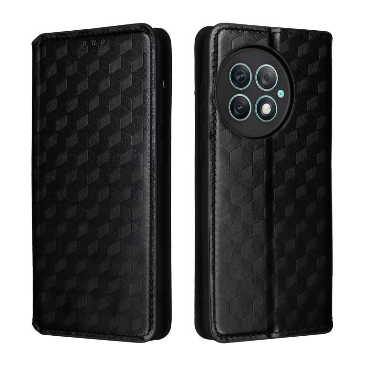 For OnePlus Ace 2 Pro Cubic Grid Texture Flip Leather Phone Case