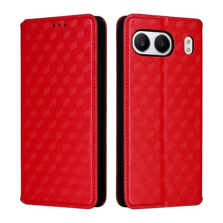 For OnePlus Nord 4 Cubic Grid Texture Flip Leather Phone Case