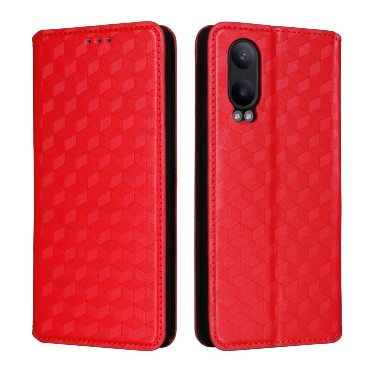 For OnePlus Nord CE4 Lite Cubic Grid Texture Flip Leather Phone Case