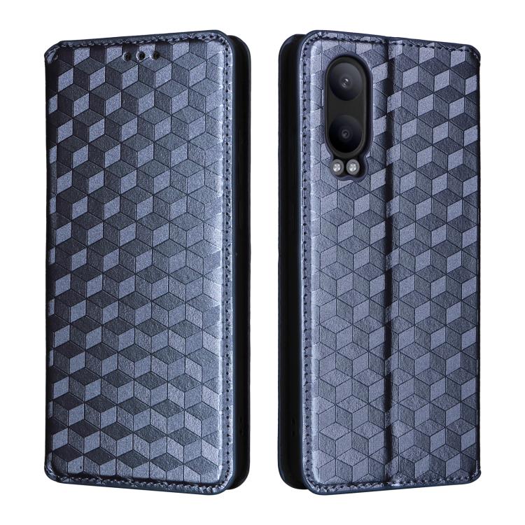 For OnePlus Nord CE4 Lite Cubic Grid Texture Flip Leather Phone Case