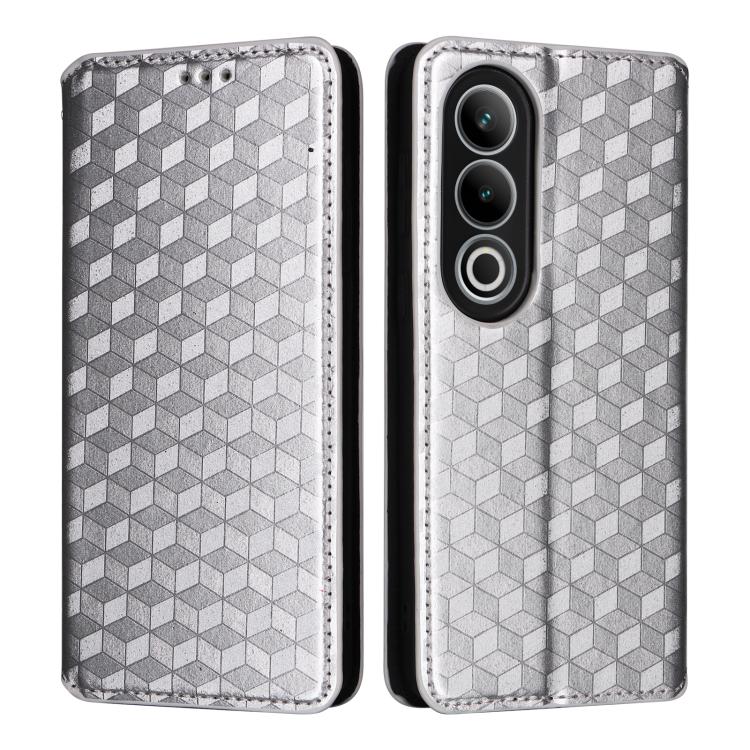 For OnePlus Nord CE4 Cubic Grid Texture Flip Leather Phone Case