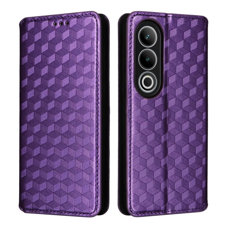 For OnePlus Nord CE4 Cubic Grid Texture Flip Leather Phone Case