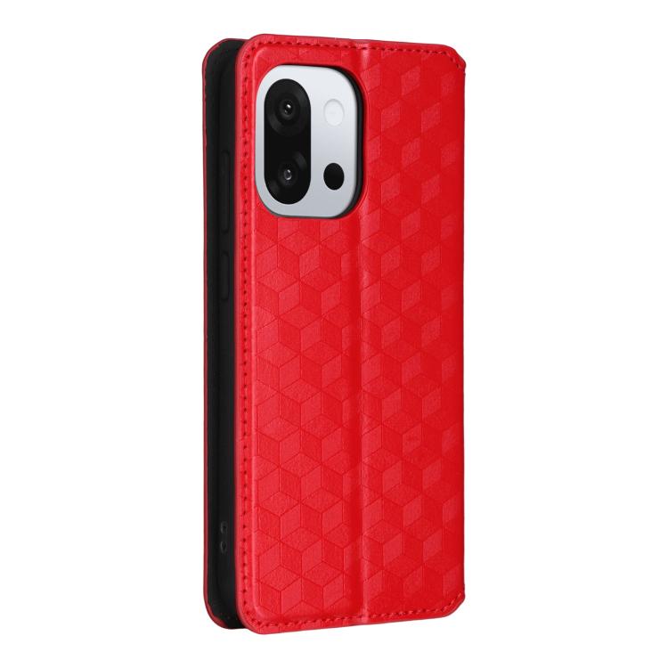 For OnePlus 13T Cubic Grid Texture Flip Leather Phone Case