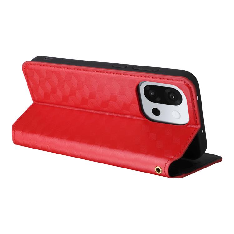 For OnePlus 13T Cubic Grid Texture Flip Leather Phone Case